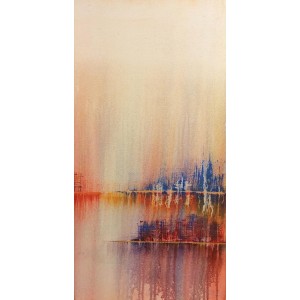 Irtiza Kazmi, 14 x 30 inches, Acrylics on Canvas, Landscape Painting, AC-IRTK-074